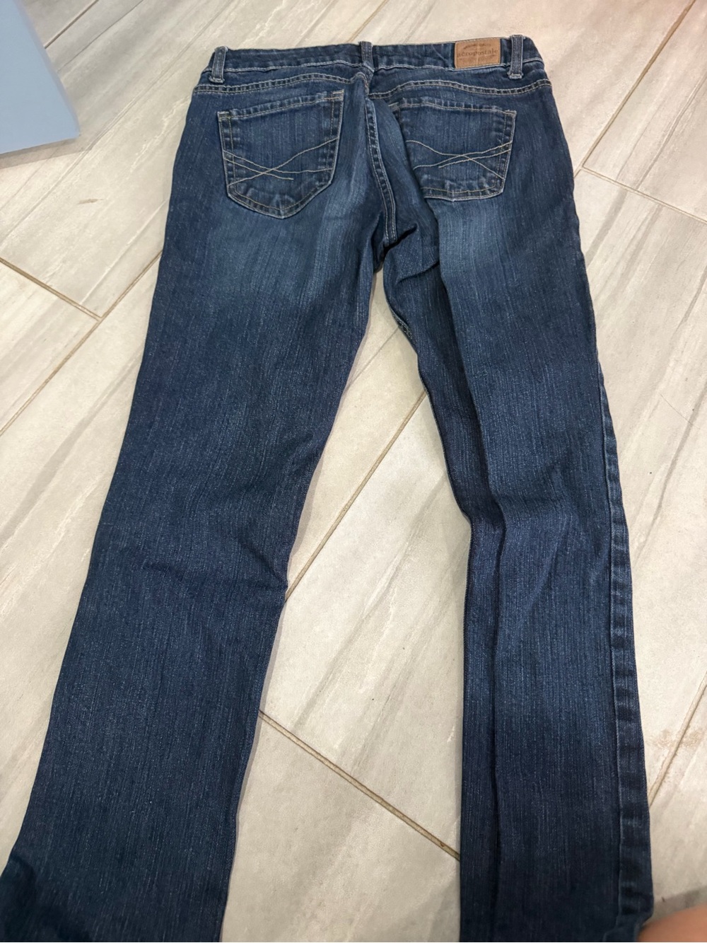 Aeropostale Women's Dark Blue skinny Leg Jeans 7/8 long